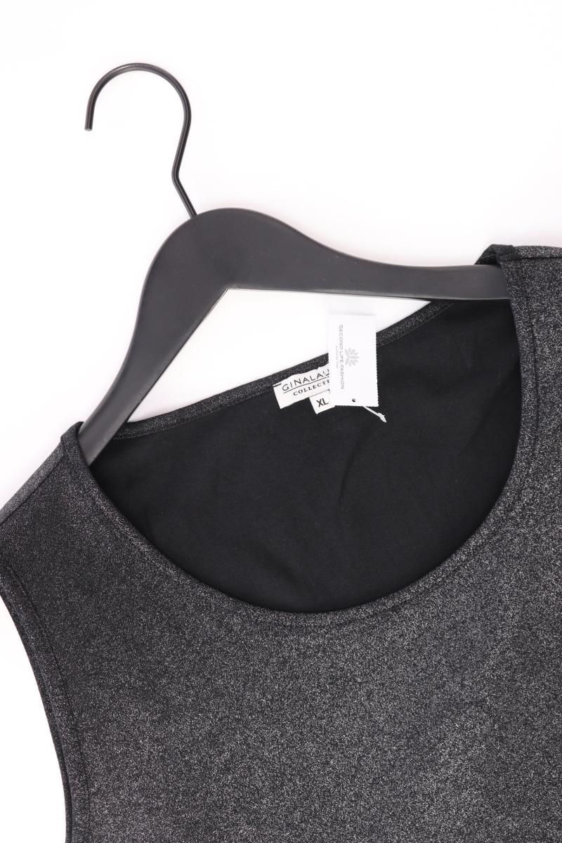 Gina Laura Trägertop Gr. XL mit Glitzer schwarz aus Polyester