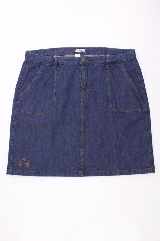 sheego Jeansrock Gr. 50 blau aus Baumwolle