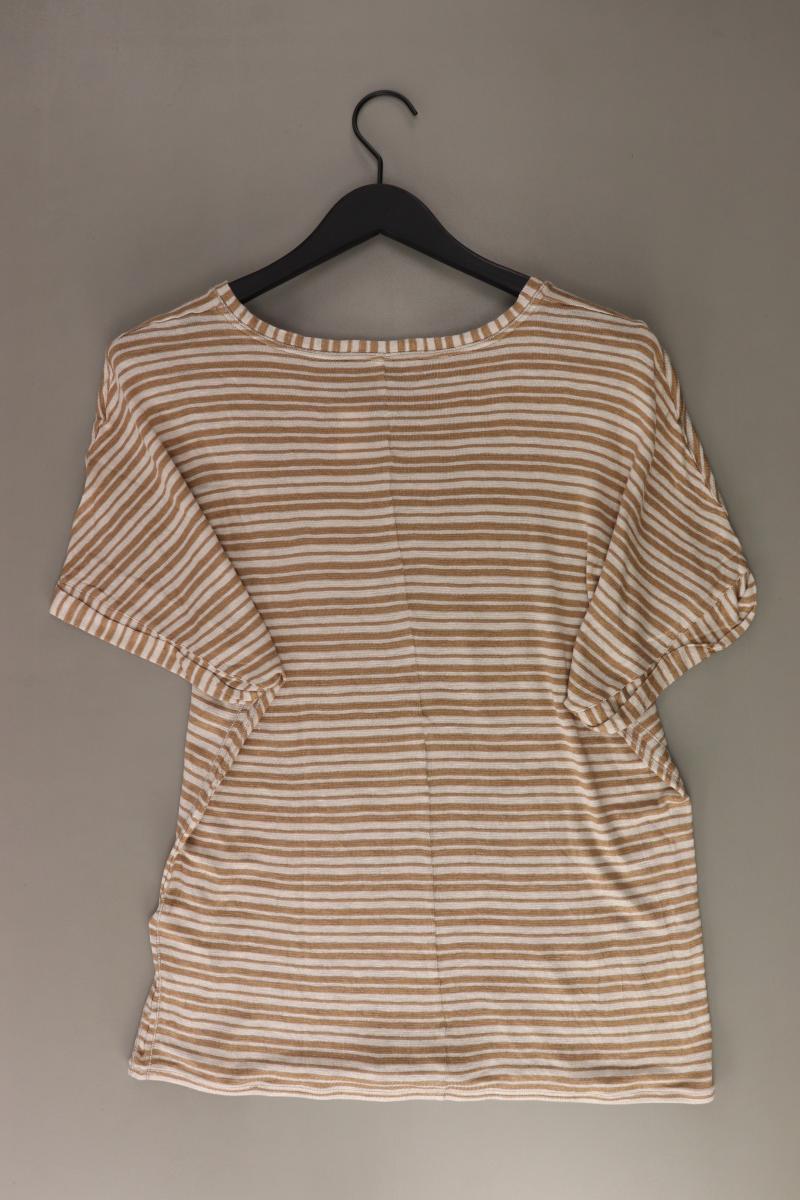 Le Comte Ringelshirt Gr. 46 gestreift Kurzarm braun aus Viskose