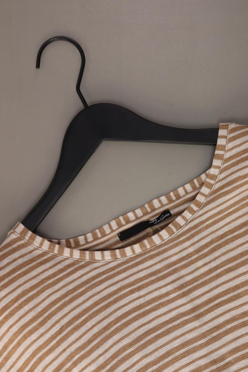 Le Comte Ringelshirt Gr. 46 gestreift Kurzarm braun aus Viskose