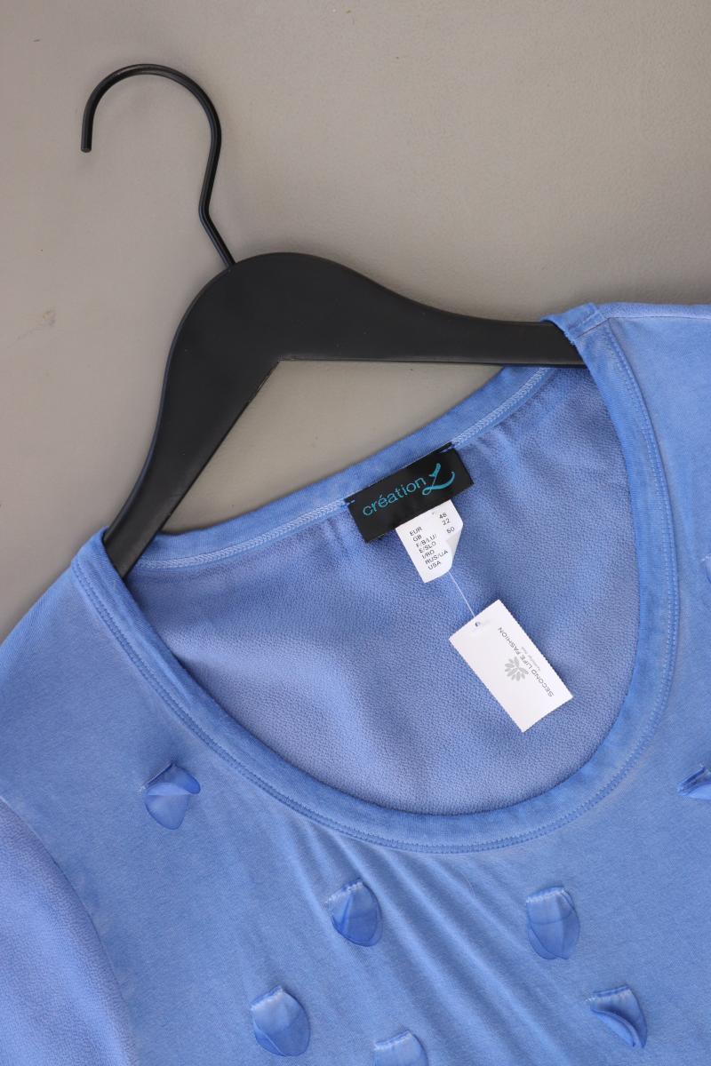 Collection L. Shirt Gr. 48 Kurzarm blau