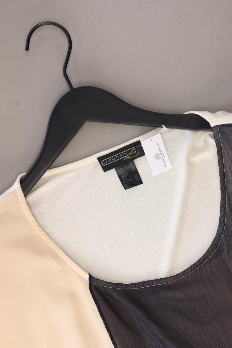Colléction L. Bluse Gr. 48 Kurzarm creme aus Polyester