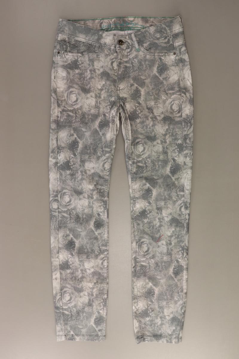 comma, Hose Gr. 36 mit Blumenmuster grau aus Baumwolle