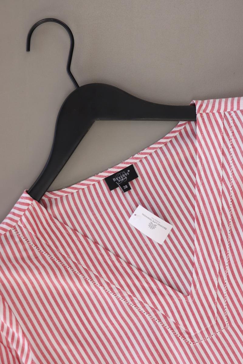 Bexleys Bluse Gr. 38 gestreift 3/4 Ärmel rot aus Baumwolle