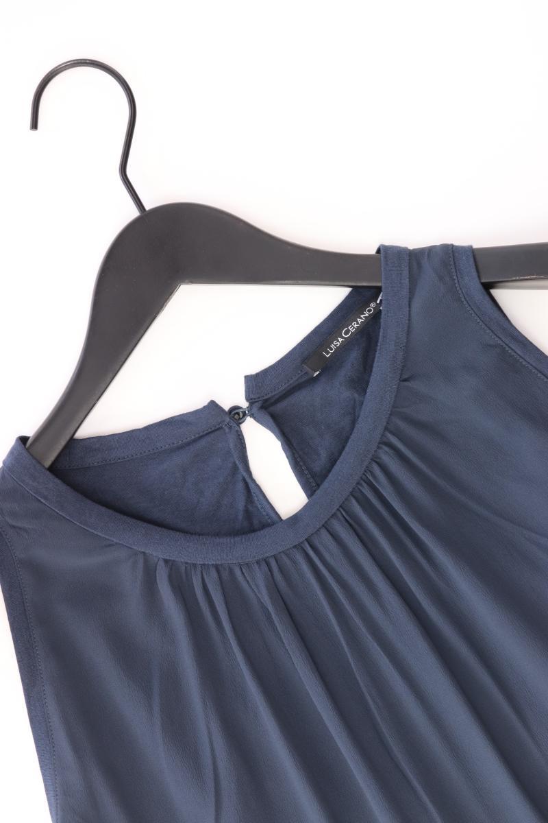 Luisa Cerano Ärmellose Bluse Gr. 44 blau aus Acetat