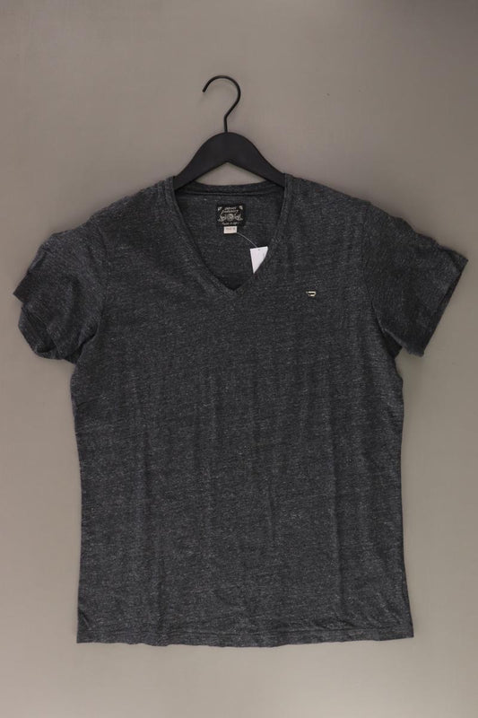 Diesel Shirt mit V-Ausschnitt Gr. M Kurzarm grau aus Baumwolle