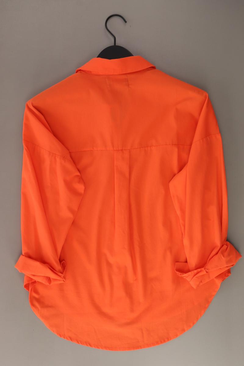 Pieces Oversize-Bluse Gr. S 3/4 Ärmel orange aus Baumwolle