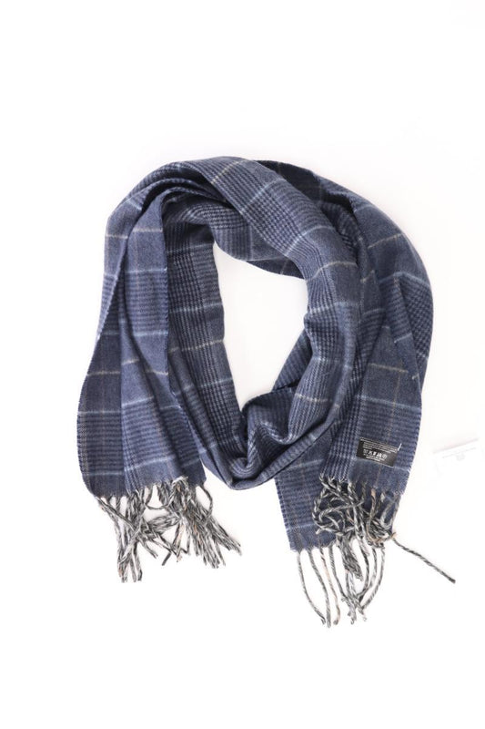 Schal kariert blau aus Polyacryl