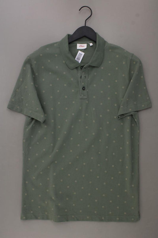 s.Oliver Poloshirt für Herren Gr. M neuwertig Kurzarm grün aus Baumwolle