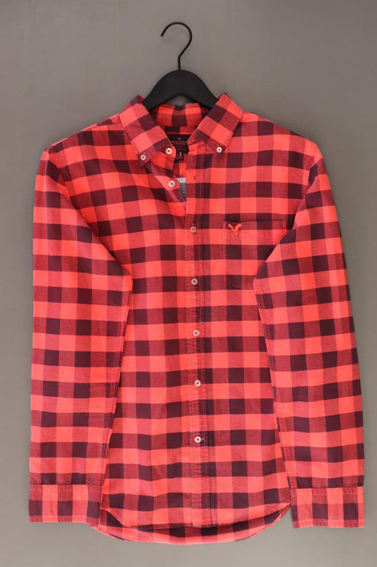 American Eagle Outfitters Karohemd für Herren Gr. M kariert Langarm orange