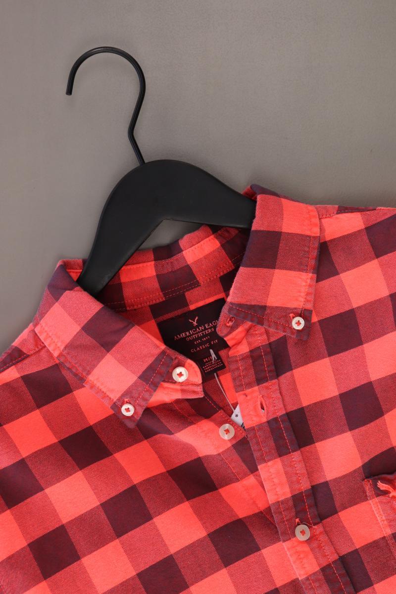 American Eagle Outfitters Karohemd für Herren Gr. M kariert Langarm orange