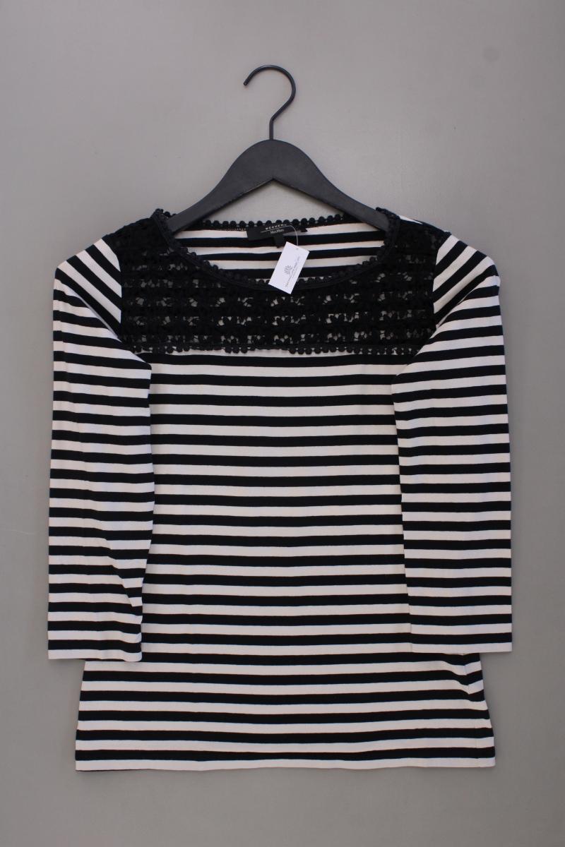 Weekend Max Mara Ringelshirt Gr. M gestreift 3/4 Ärmel schwarz aus Baumwolle
