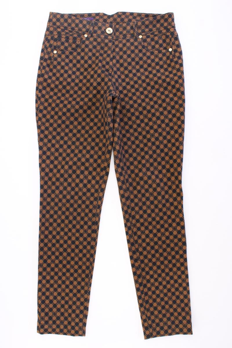 Laurèl Hose Gr. 36 geometrisches Muster braun aus Baumwolle
