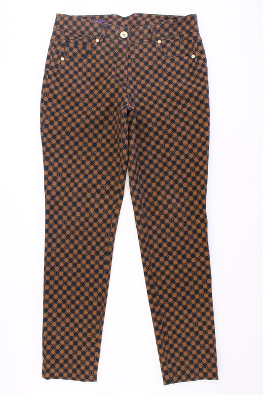 Laurèl Hose Gr. 36 geometrisches Muster braun aus Baumwolle