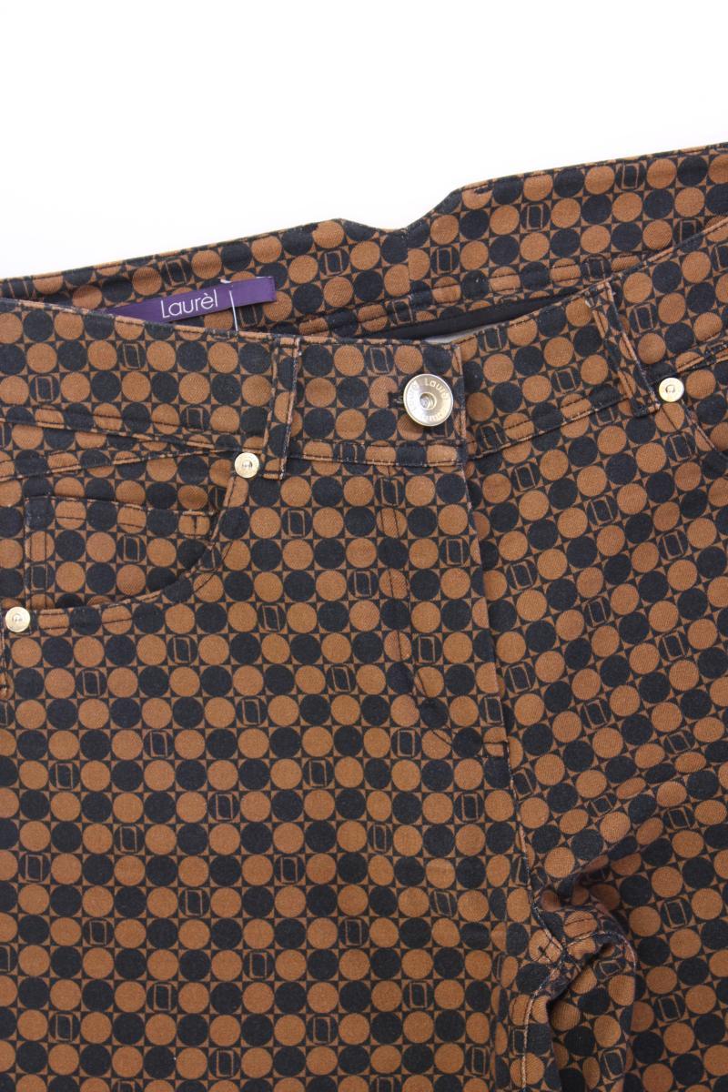 Laurèl Hose Gr. 36 geometrisches Muster braun aus Baumwolle