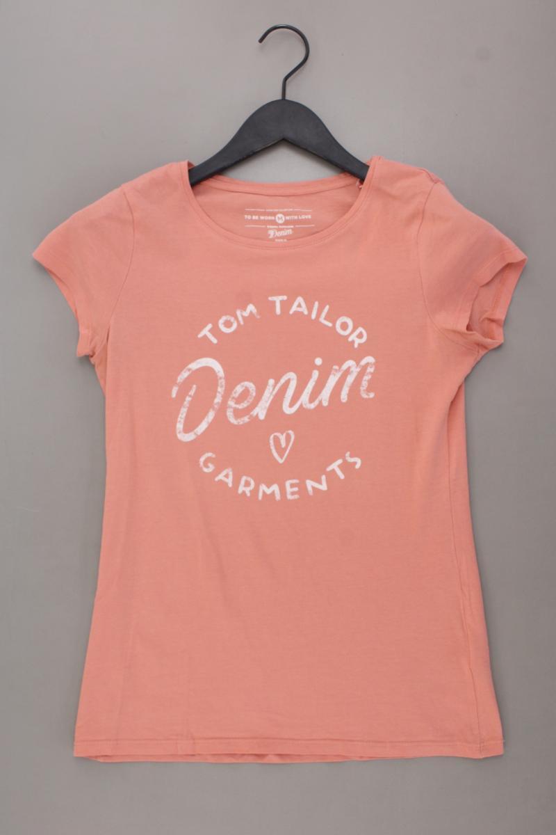 Tom Tailor (Denim) Printshirt Gr. M Kurzarm orange aus Baumwolle