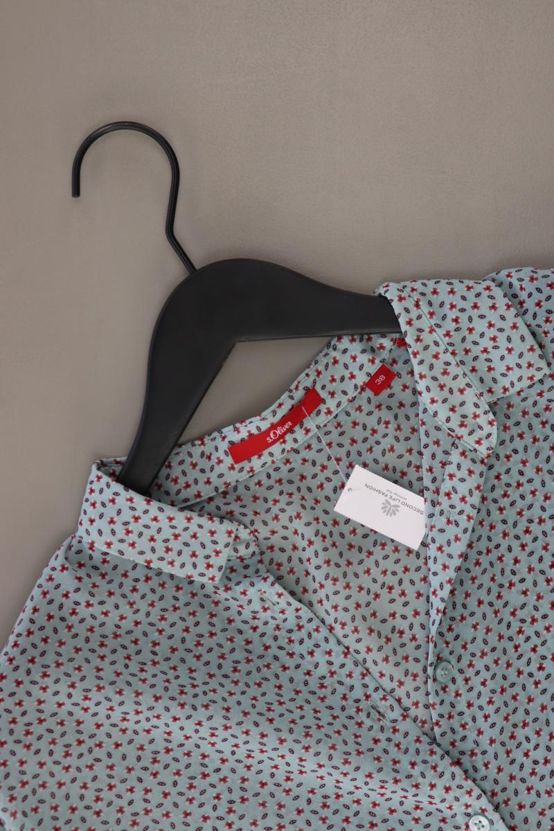 s.Oliver Langarmbluse Gr. 38 blau aus Polyester