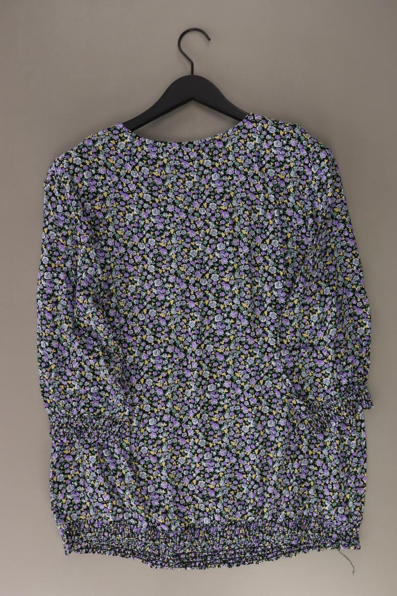Zizzi Regular Bluse Gr. 50/52 mit Blumenmuster 3/4 Ärmel mehrfarbig aus Viskose