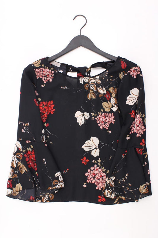 Rinascimento Classic Bluse Gr. S mit Blumenmuster Trompetenärmel schwarz