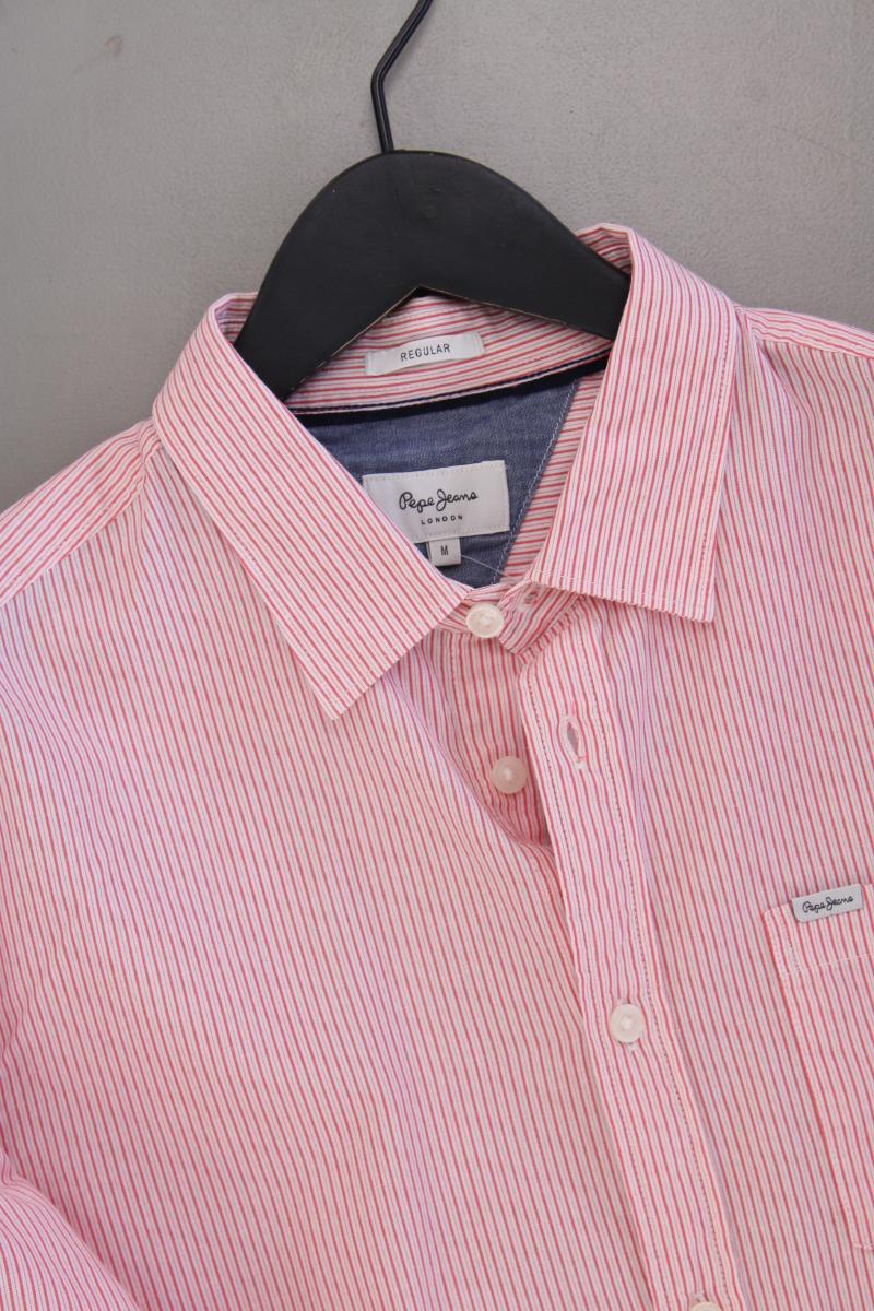 Pepe Jeans Langarmhemd für Herren Gr. M gestreift rot aus Baumwolle