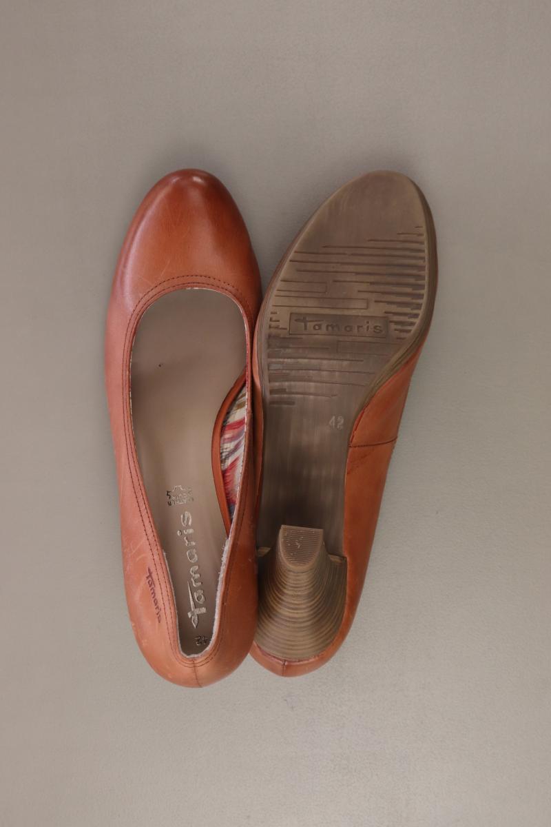 Tamaris Pumps Gr. 42 orange aus Leder