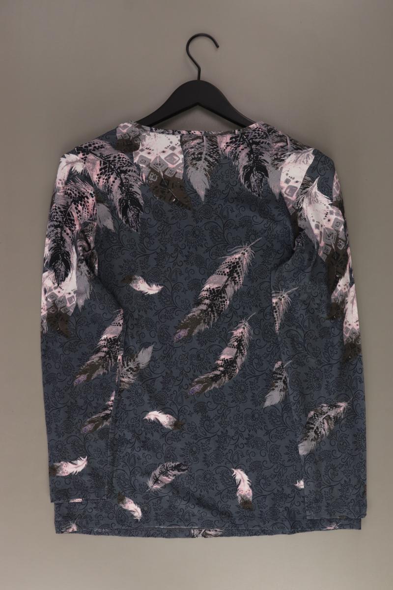 Mona Longsleeve-Shirt Gr. 44 Langarm blau aus Baumwolle