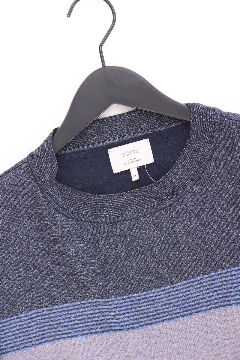 Nümph T-Shirt Gr. M neuwertig Kurzarm mit Glitzer blau aus Viskose