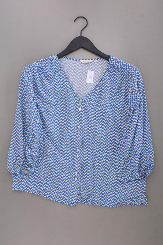 Tom Tailor Classic Bluse Gr. 42 3/4 Ärmel blau aus Viskose