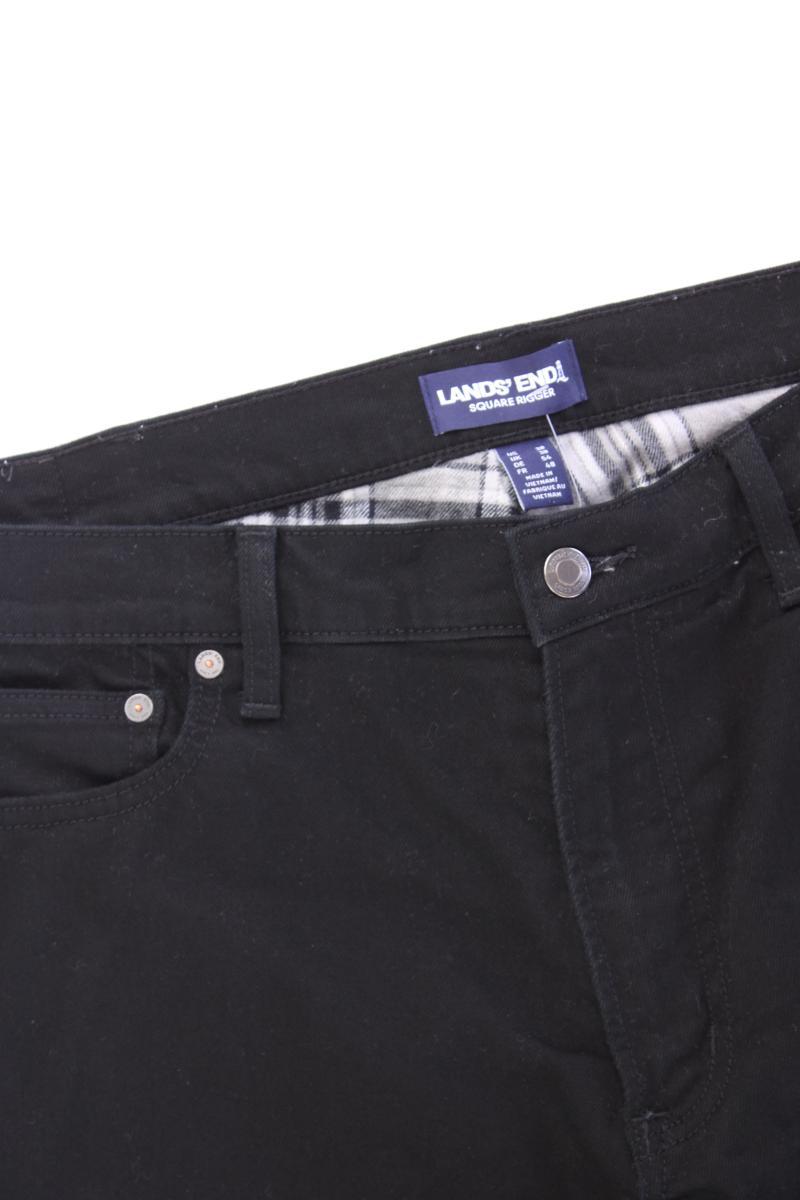 Lands' End Gefütterte Jeans für Herren Gr. 54 schwarz aus Baumwolle