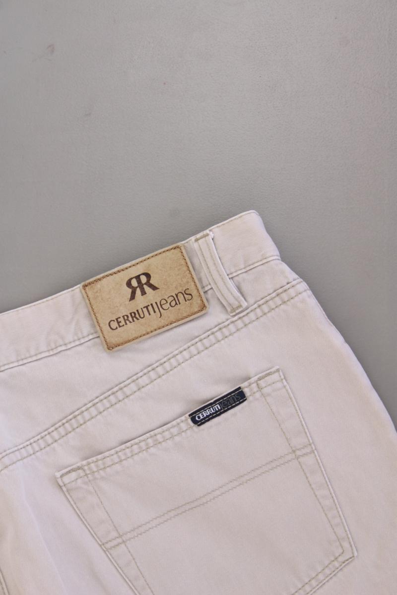 Cerruti Five-Pocket-Hose für Herren Gr. W42/L34 creme aus Baumwolle