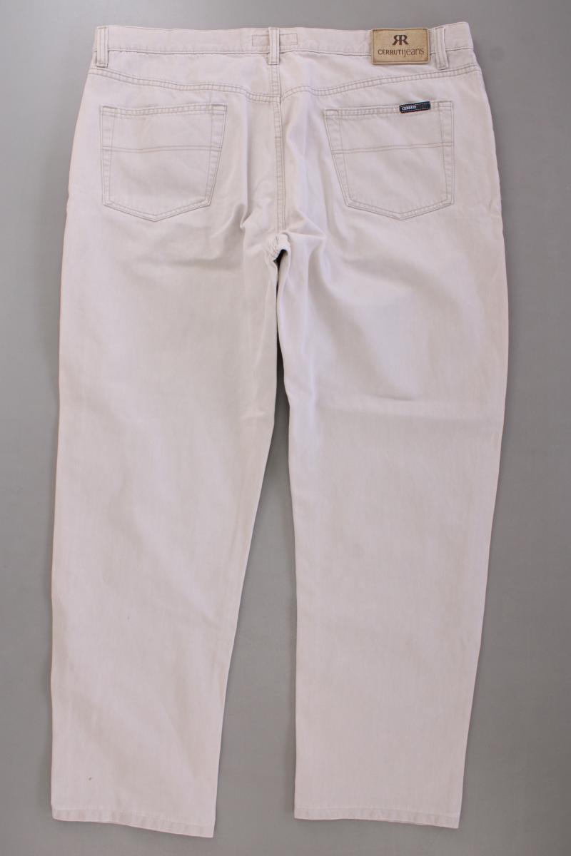 Cerruti Five-Pocket-Hose für Herren Gr. W42/L34 creme aus Baumwolle