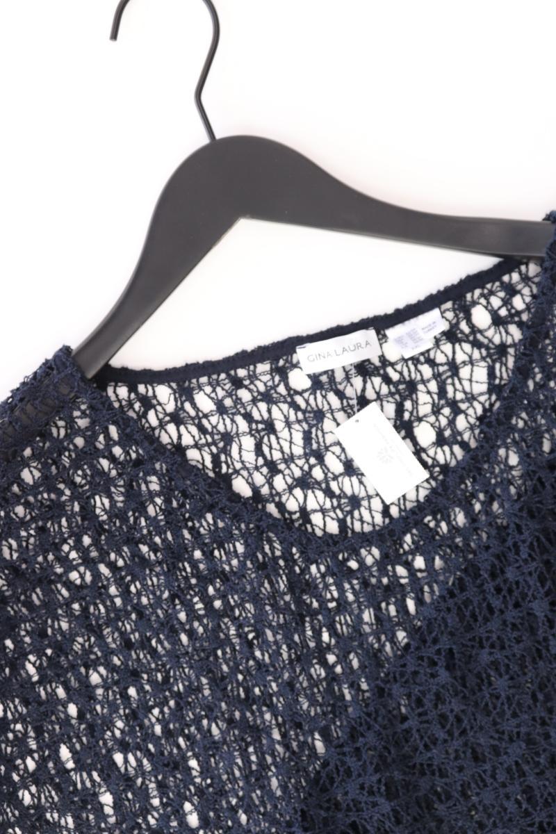 Gina Laura Häkelshirt Gr. XXL Kurzarm blau aus Polyester