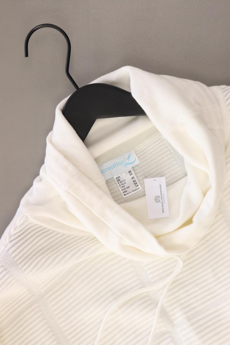 Création L. Pullover Gr. 46 creme aus Baumwolle