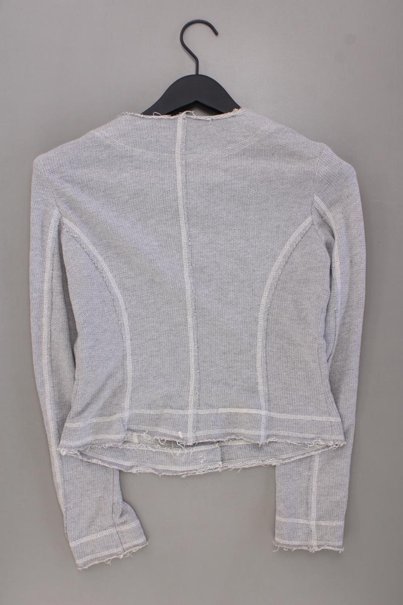 Maryley Strickjacke Gr. IT 38 (XS) Langarm grau aus Baumwolle