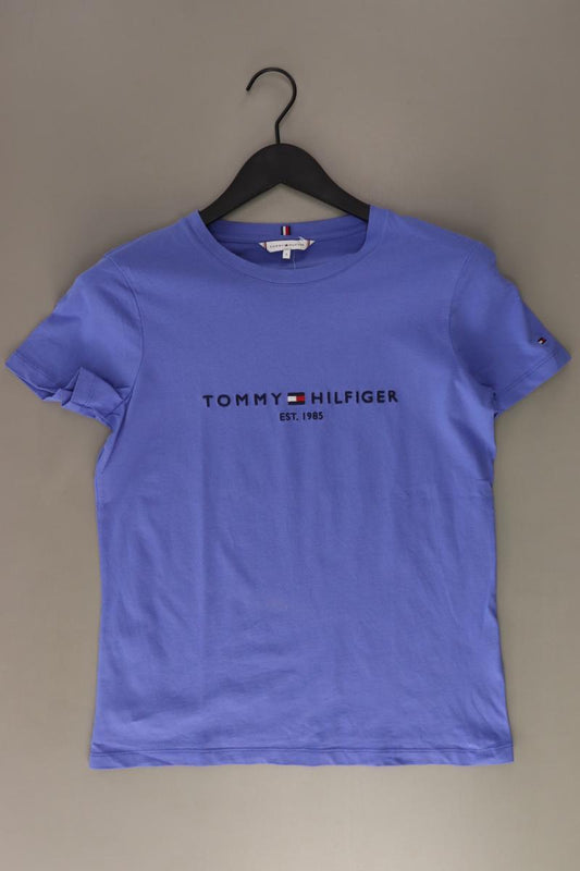 Tommy Hilfiger Printshirt Gr. S Kurzarm blau aus Baumwolle