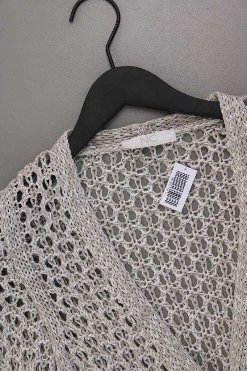 Nice Connection Strickjacke Gr. 38 Langarm grau aus Baumwolle