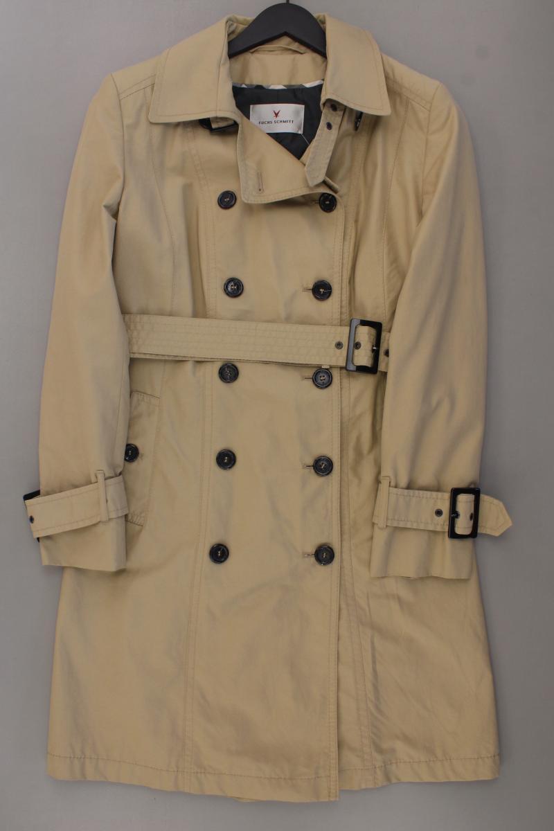 Fuchs Schmitt Trenchcoat Gr. 40 neuwertig mit Gürtel braun aus Baumwolle