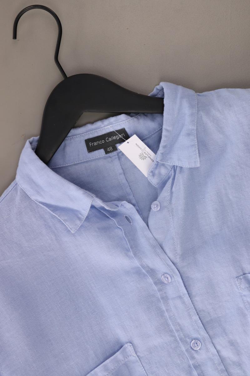 Franco Callegari Regular Bluse Gr. 48 3/4 Ärmel blau