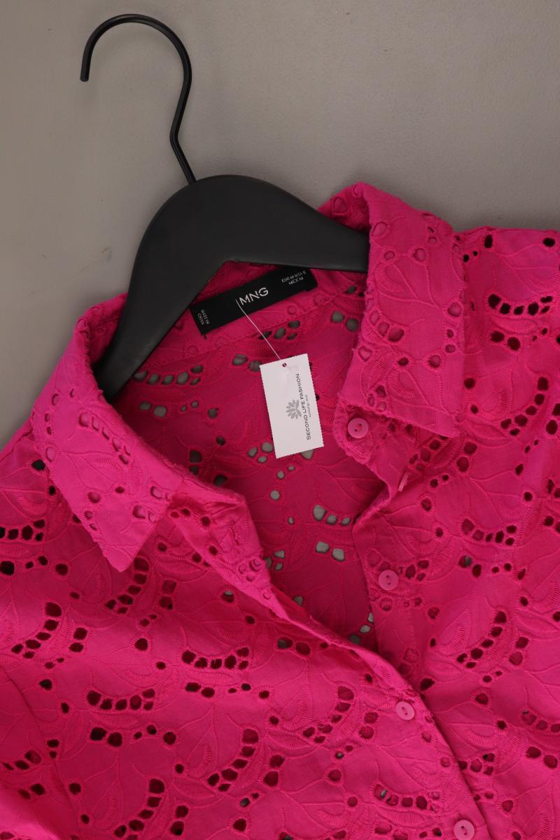 Mango Regular Bluse Gr. M 3/4 Ärmel pink aus Baumwolle