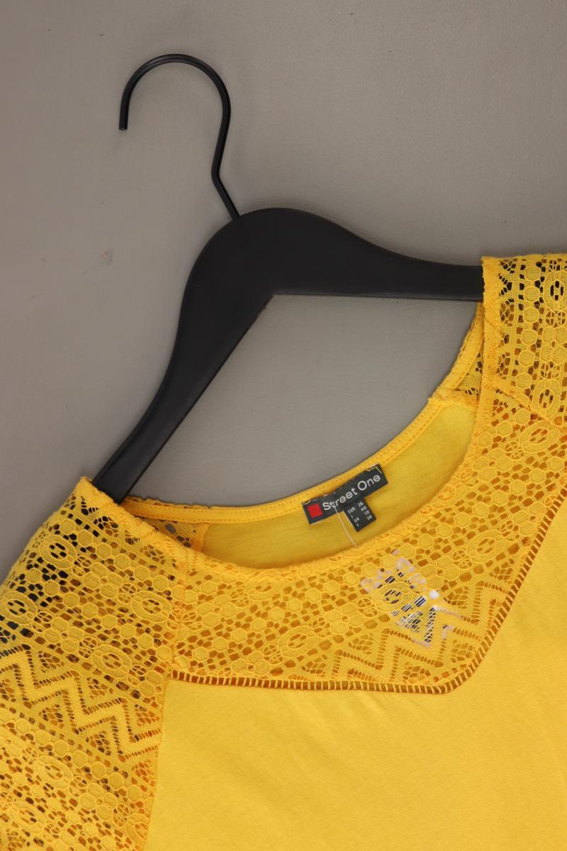 Street One T-Shirt Gr. 36 Kurzarm gelb