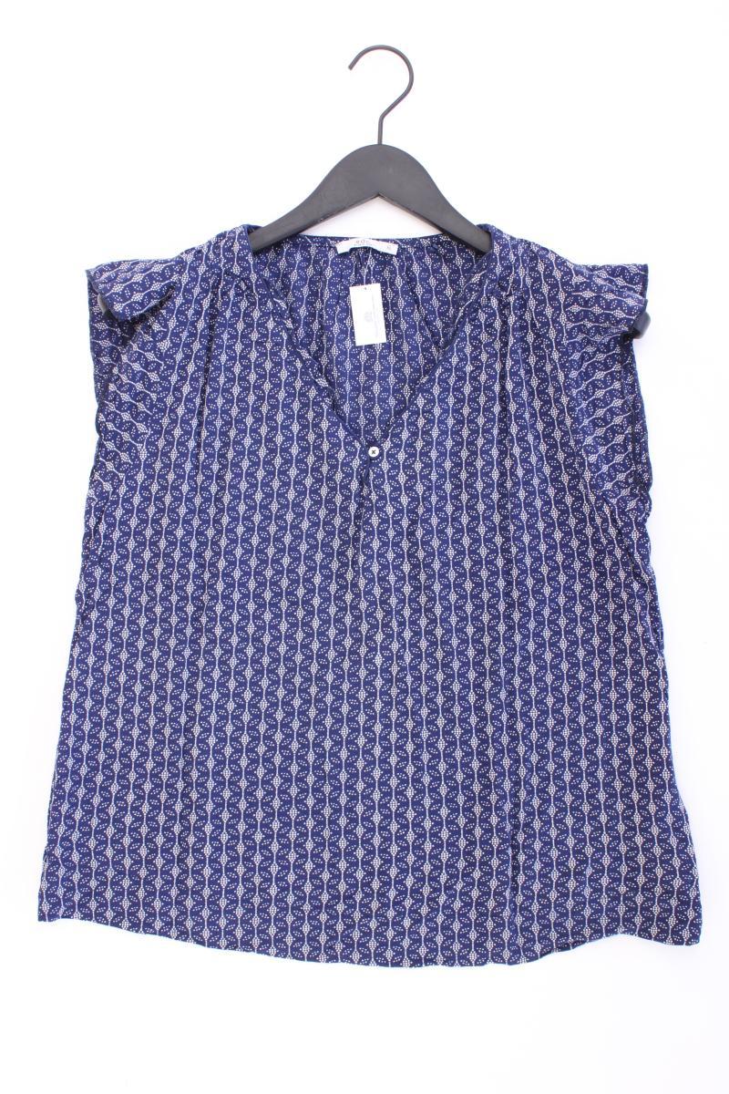 edc by Esprit Kurzarmbluse Gr. L blau aus Viskose