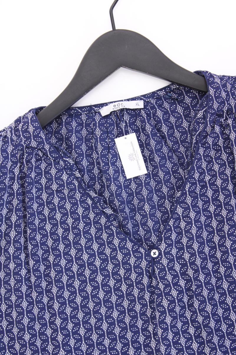 edc by Esprit Kurzarmbluse Gr. L blau aus Viskose