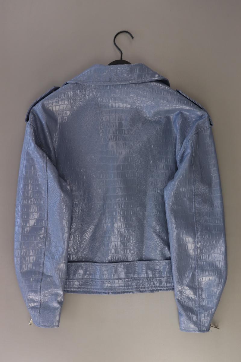 MISSGUIDED Kunstlederjacke Gr. 38 blau