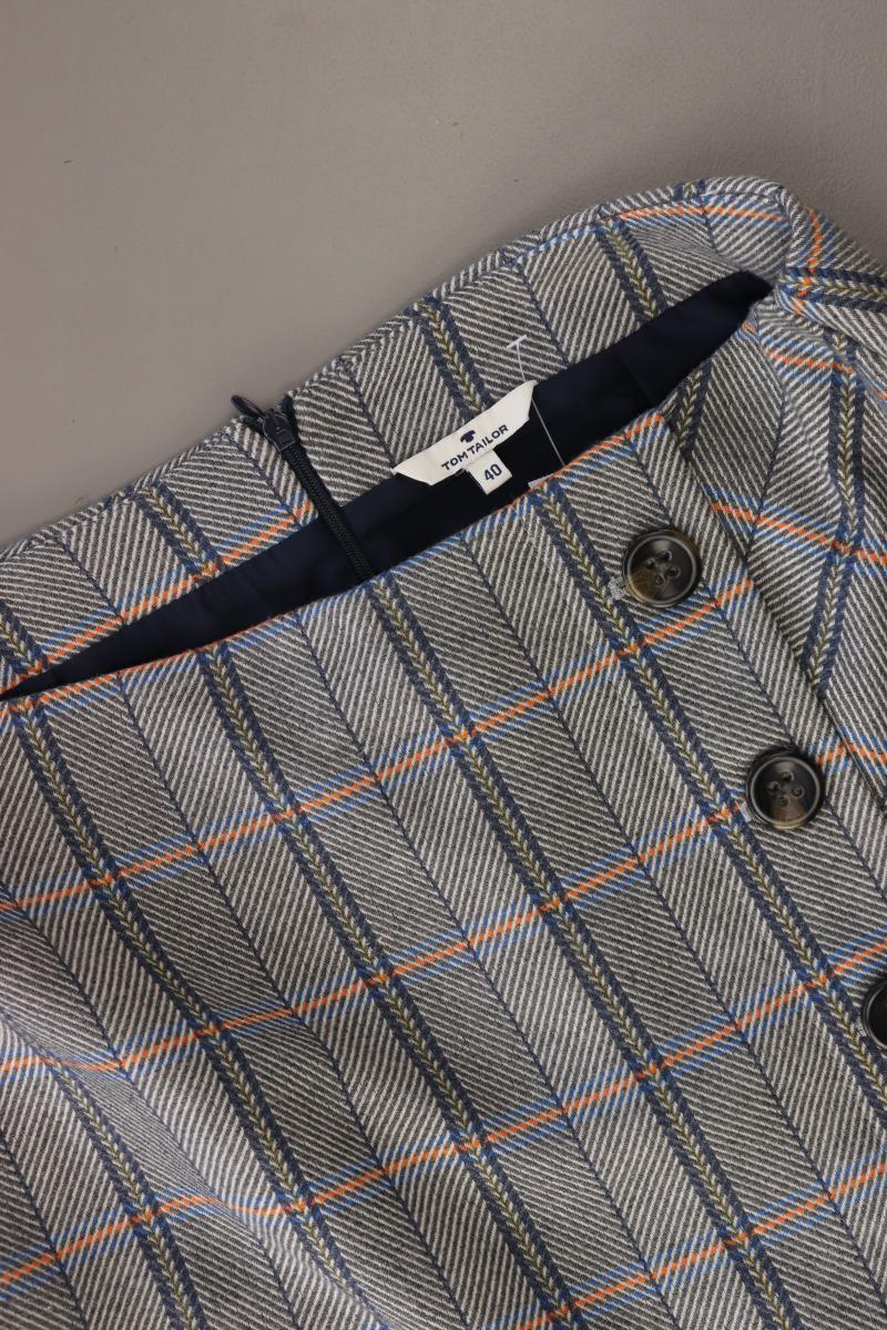Tom Tailor Rock Gr. 40 kariert grau aus Polyester
