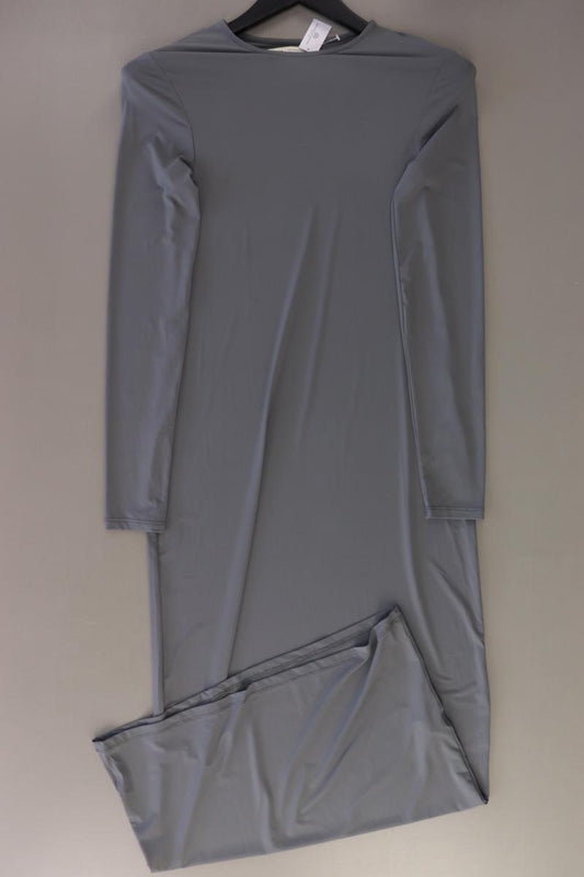 Pull&Bear Schlauchkleid Gr. L Langarm grau aus Polyester