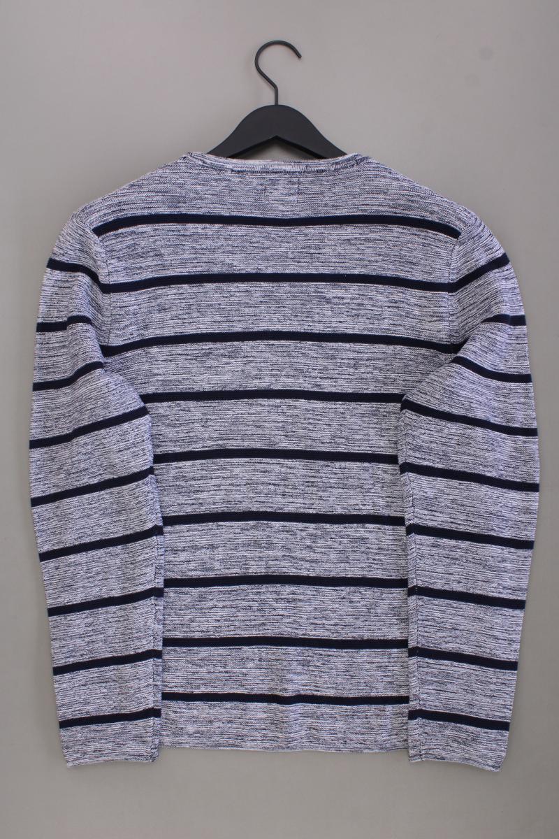 Guess Feinstrickpullover für Herren Gr. L gestreift neu mit Etikett blau