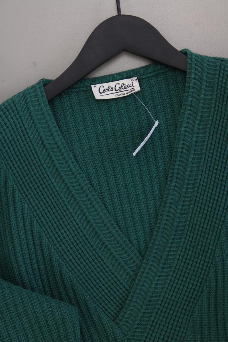 Carlo Colucci Wollpullover für Herren Gr. 54 Vintage grün