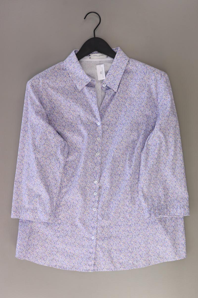 Gerry Weber Regular Bluse Gr. 46 3/4 Ärmel blau aus Baumwolle