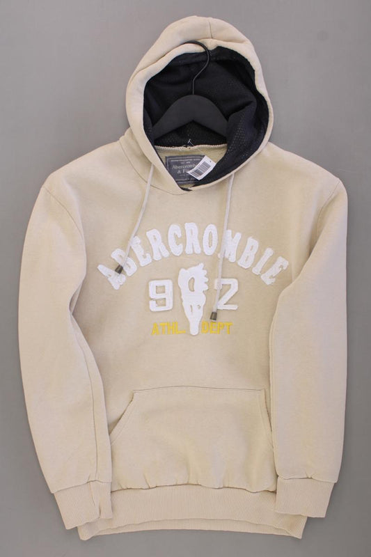 Abercrombie & Fitch Hoodie für Herren Gr. L creme aus Baumwolle