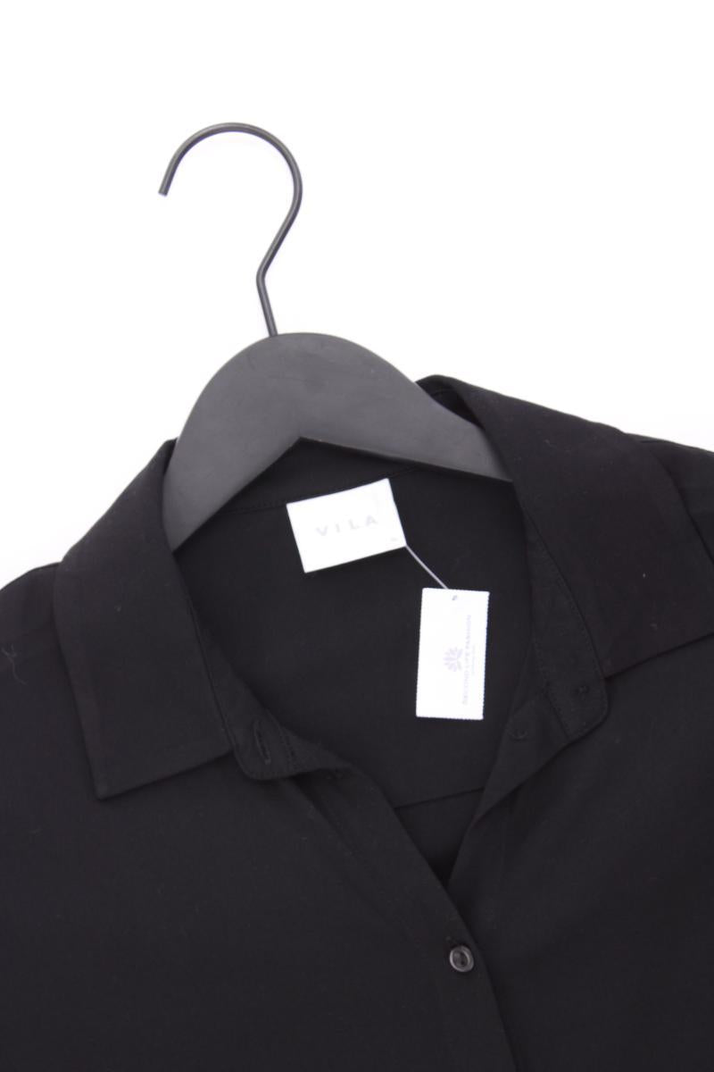 Vila Langarmkleid Gr. 38 mit Gürtel schwarz aus Viskose